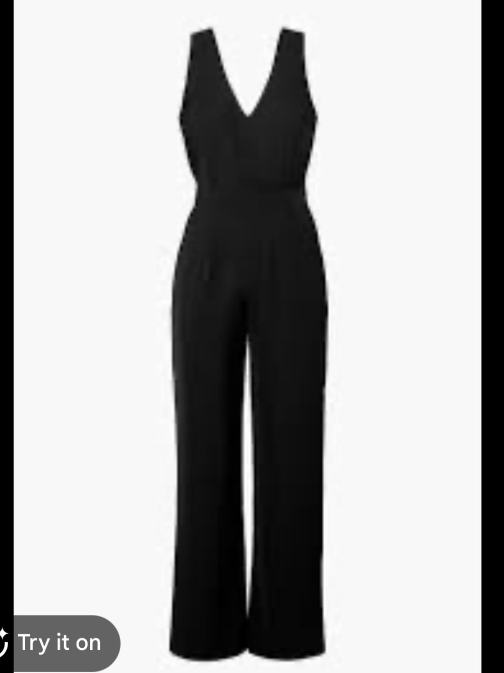 Adelyn Rae Black V-Neck Wide-Leg Jumpsuit